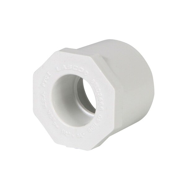 Thrifco Plumbing 6 Inch x 4 Inch Slip x Slip PVC Bushing SCH 40 8113390 - main
